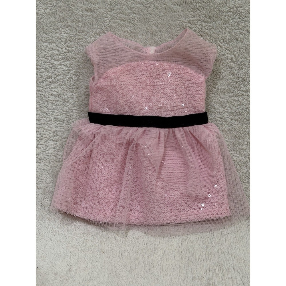 American Girl Doll Grace Thomas Opening Night Pink Layered Dress Ruffles Sequins
